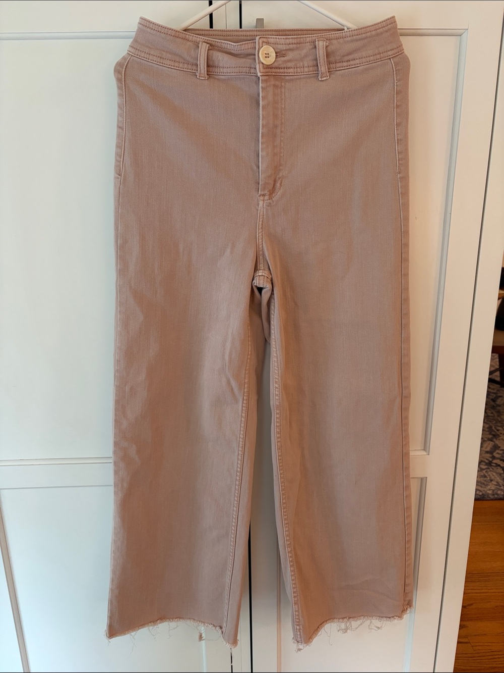 OAT High-Rise Wide Leg Jeans in Light pink